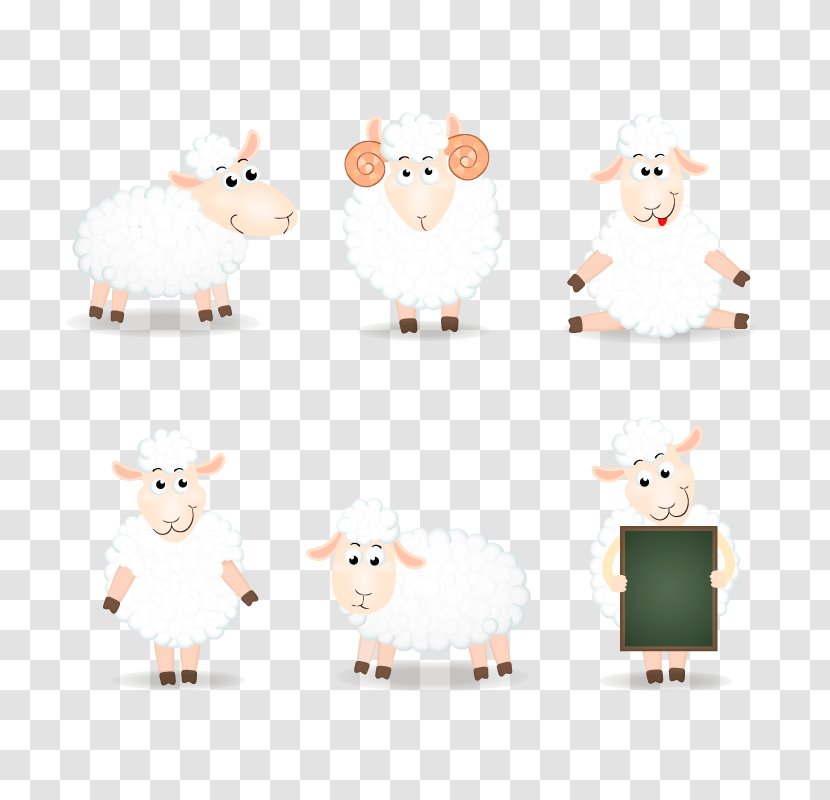 Sheep Goat Cartoon - Material - Vector Element Transparent PNG