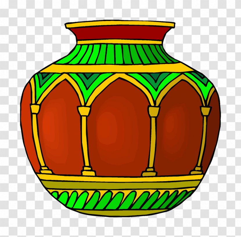 Orange Background - Vase Transparent Ard Time - Pottery Flowerpot Transparent PNG