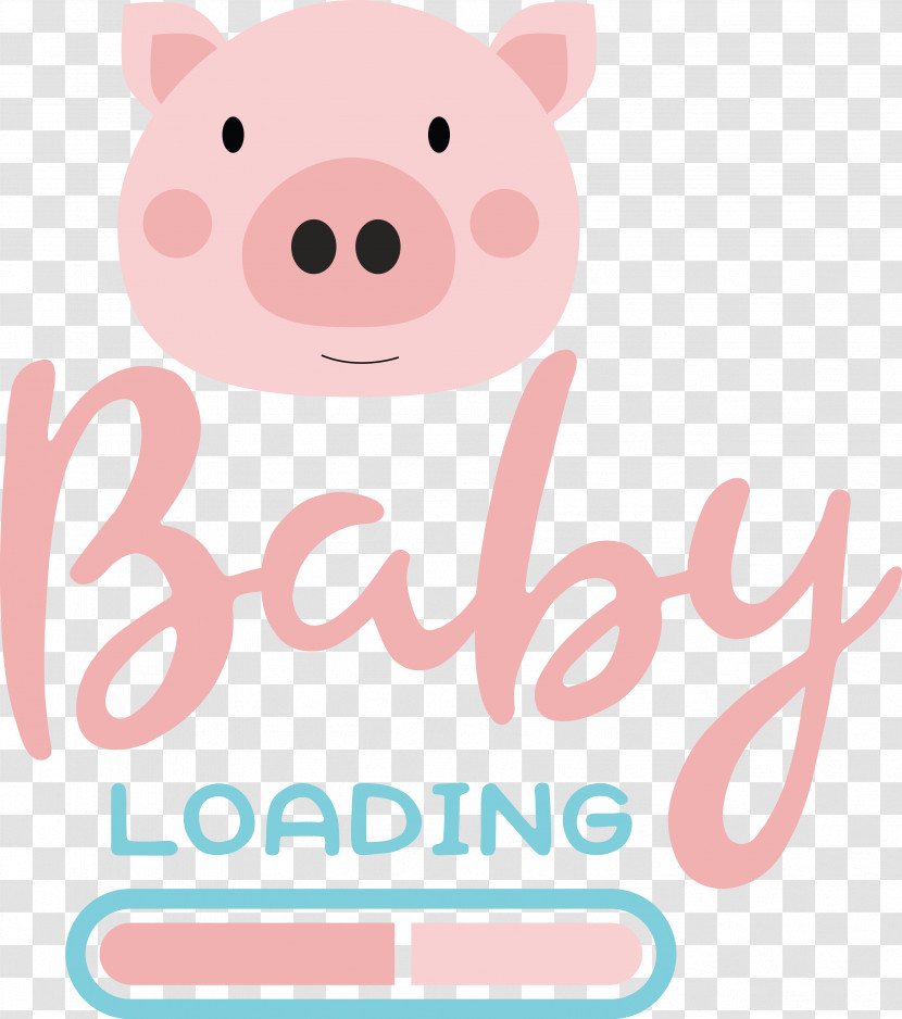 Snout Cartoon Logo Pink M Character Transparent PNG