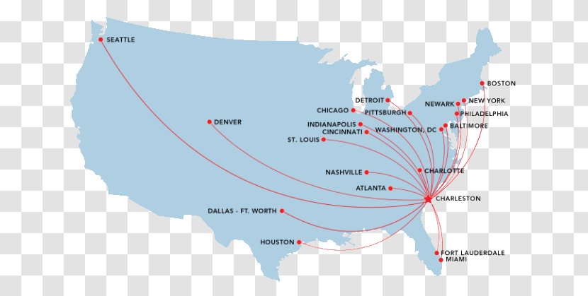 United States Vector Map Y'all - World - Flight Path Transparent PNG