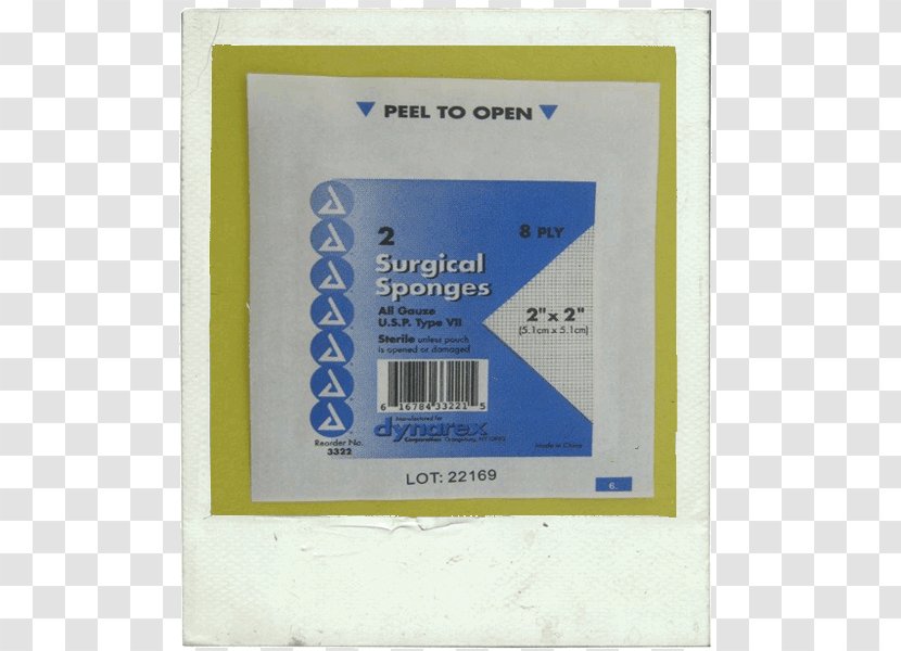 Gauze Sponge Cotton Ply Surgery - Dynarex Corporation Transparent PNG