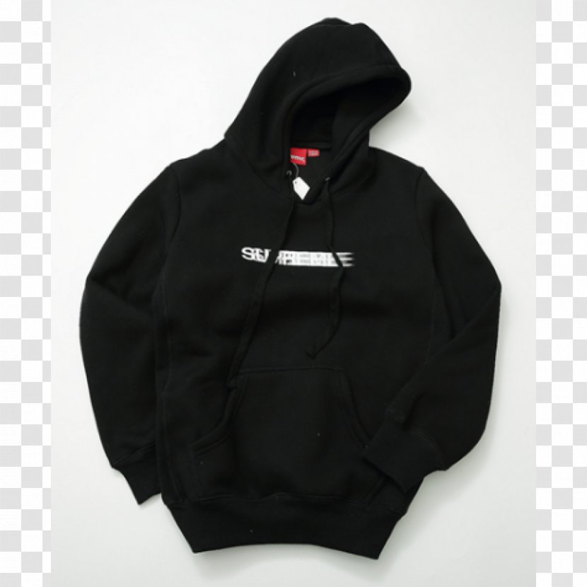Hoodie T-shirt Black Supreme Sweater - Polar Fleece Transparent PNG