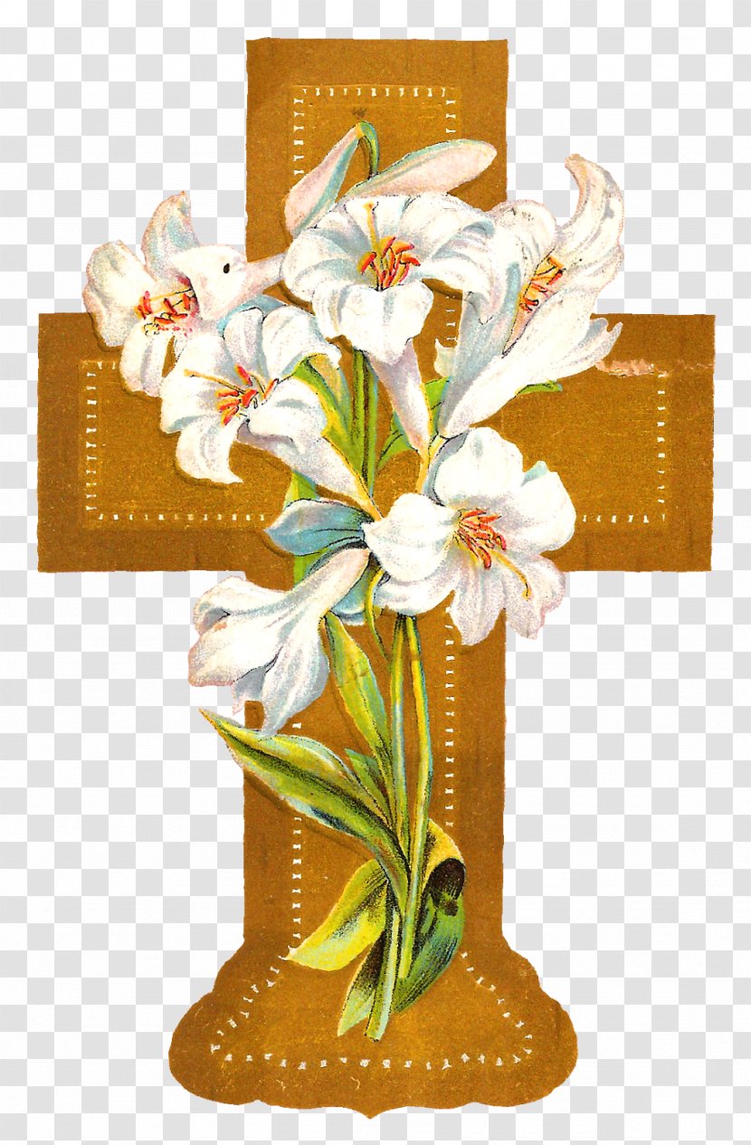Easter Lily Flower Cross Clip Art - Flowerpot - Flowers Cliparts Transparent PNG