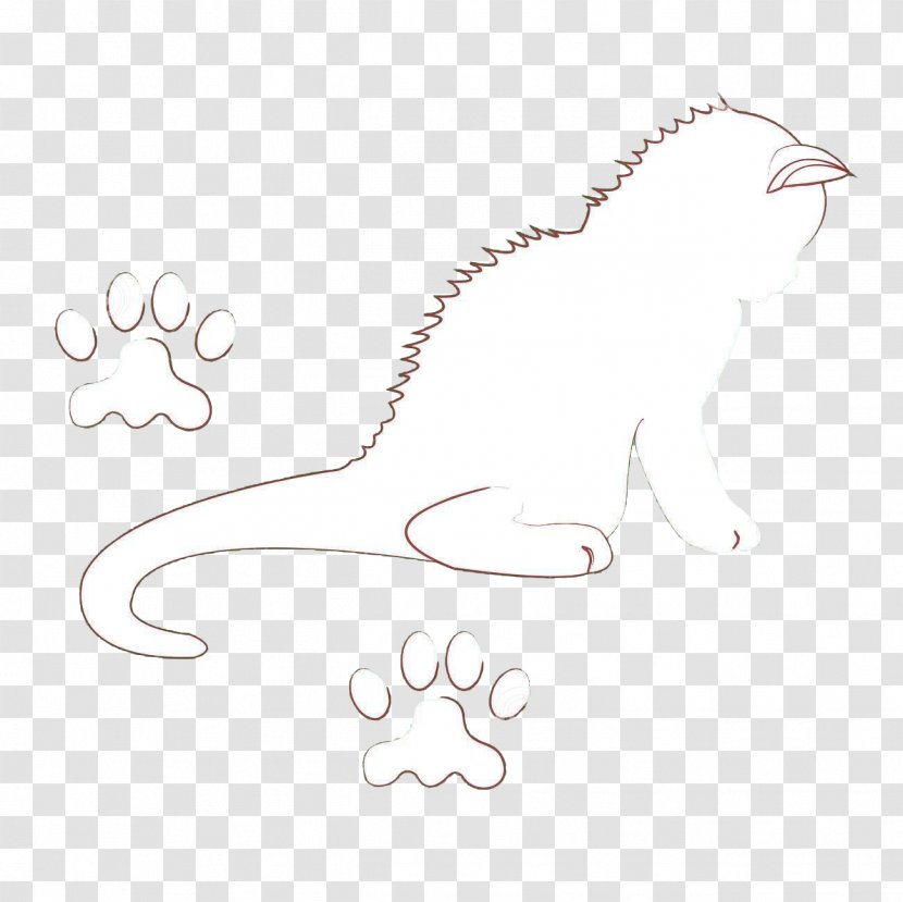 Black Cat Cartoon Drawing - Animation - Cats And Footprints Transparent PNG