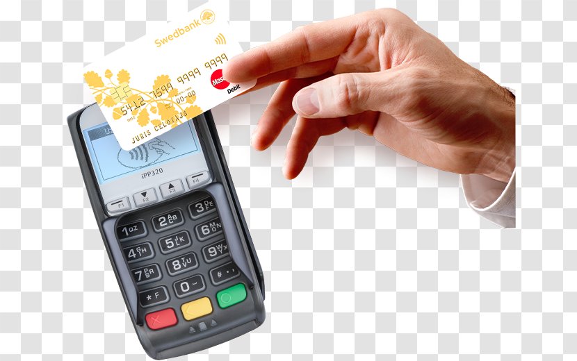 Feature Phone Payment Card Swedbank Debit - Lithuania - Terminal Transparent PNG