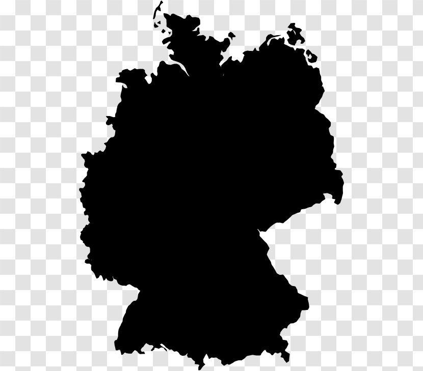 Flag Of Germany Map Clip Art - Black Transparent PNG