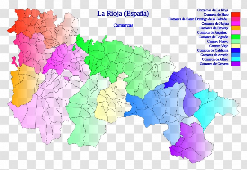 Rioja Baja Comarca Of La (Spain) Errioxa Garaia De Santo Domingo Calzada Map - Provinces Spain Transparent PNG