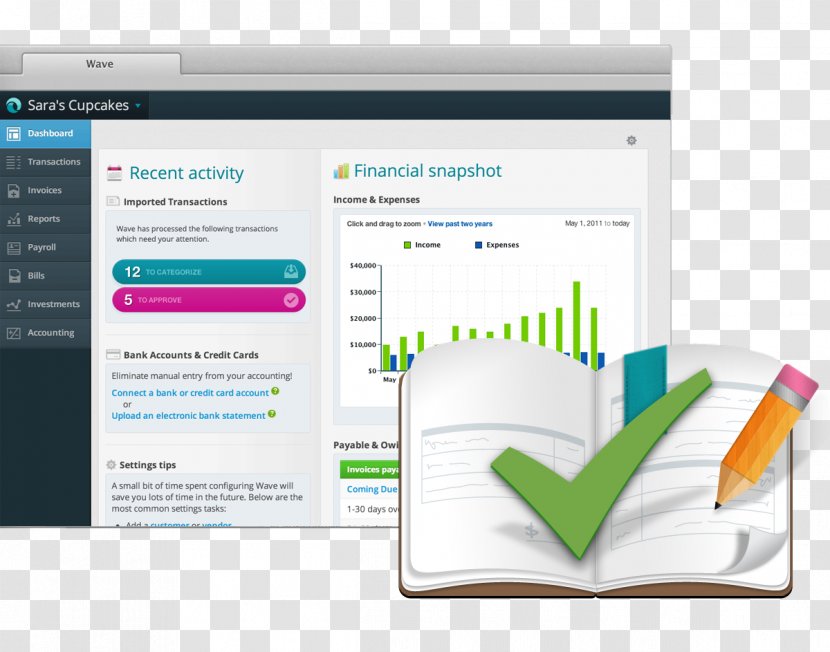 Computer Software Accounting Invoice Microsoft Excel Wave - Template Transparent PNG