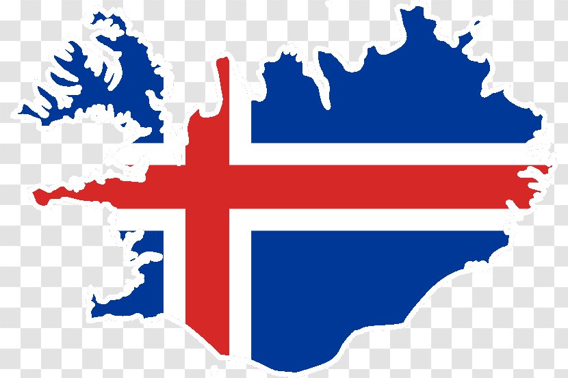 Flag Of Iceland Vector Map Transparent PNG