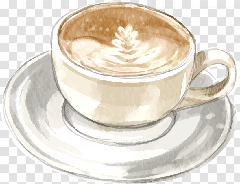 Cappuccino Espresso Coffee Doppio Cafe - Cup - Drink Transparent PNG