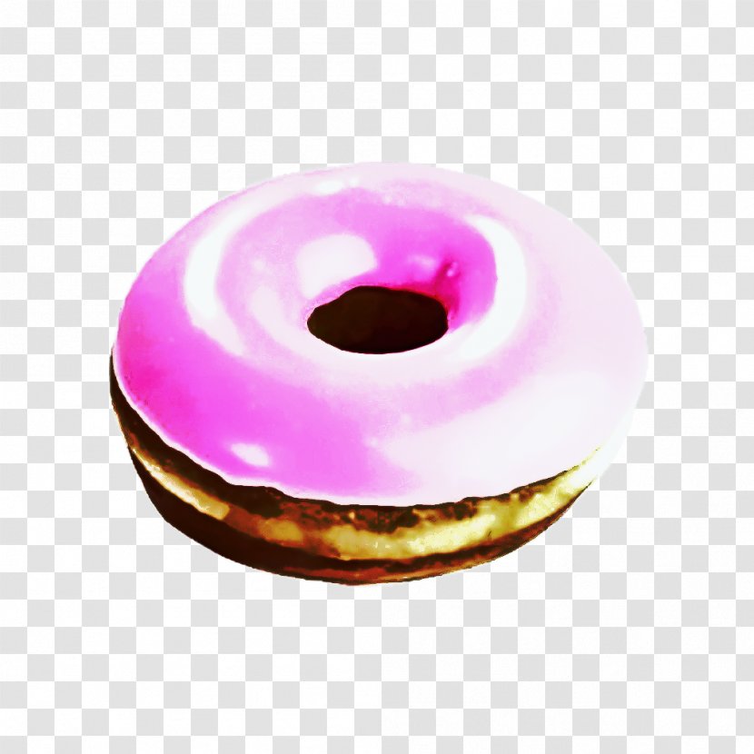 Pink Background - Donuts - Glaze Baked Goods Transparent PNG