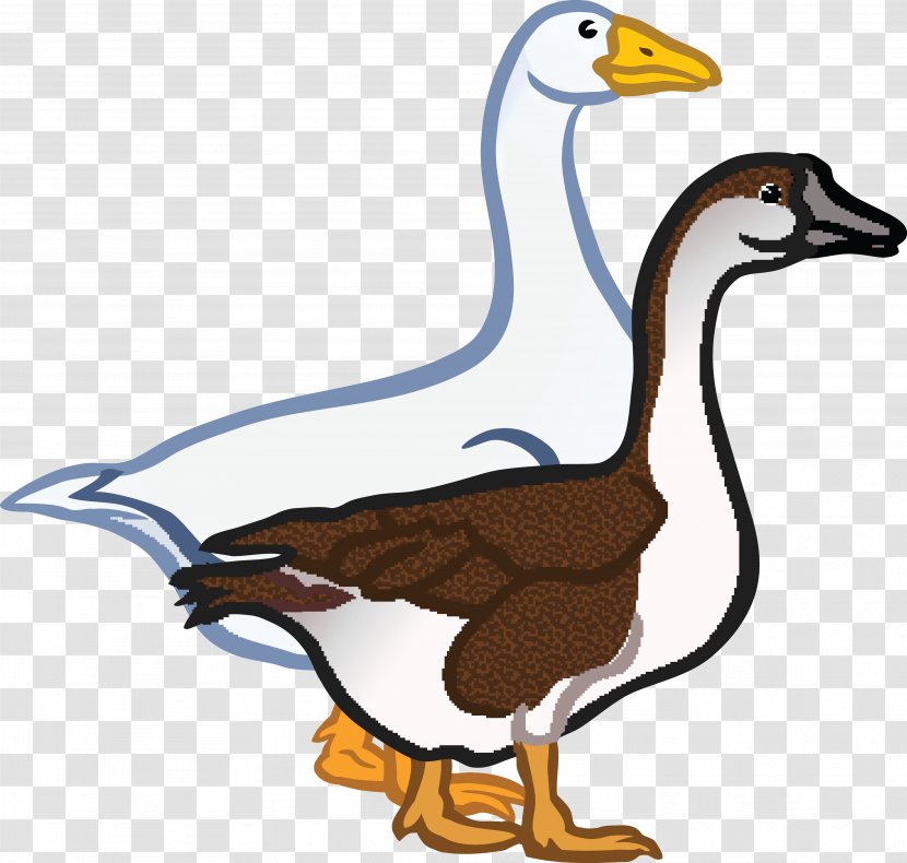 Goose Duck Clip Art - Silhouette Transparent PNG