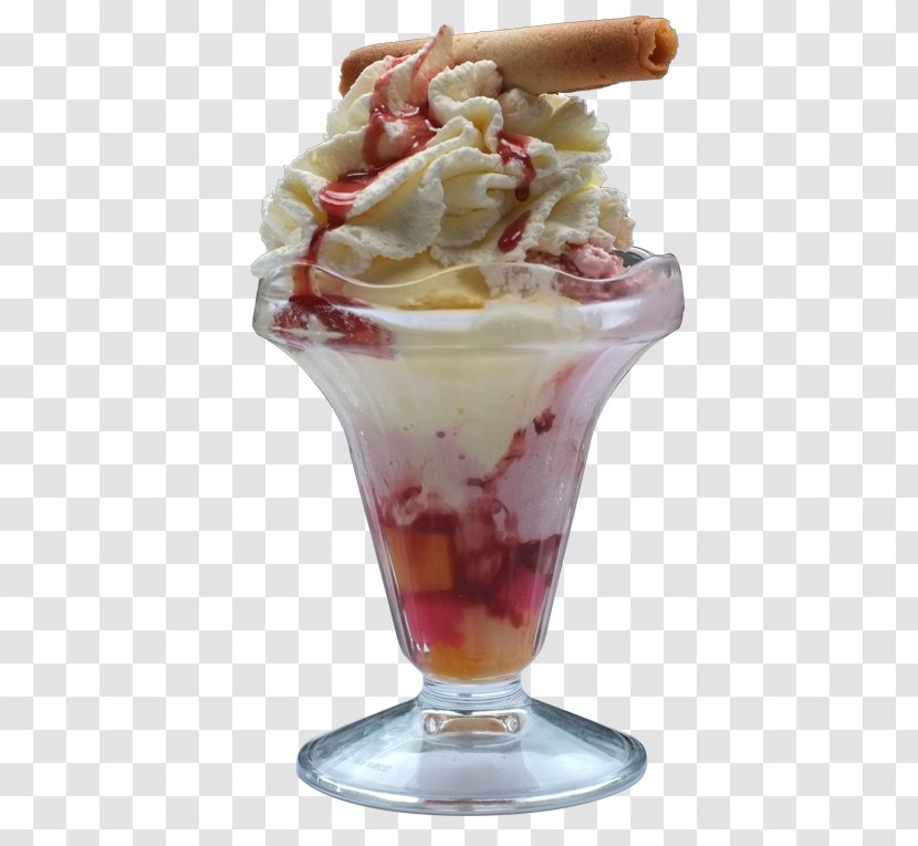 Sundae Knickerbocker Glory Parfait Frozen Yogurt Dame Blanche - Ice Cream Transparent PNG