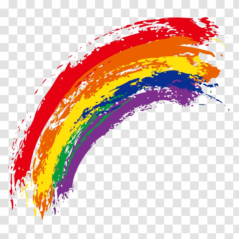 Rainbow Watercolor Painting Royalty-free - Oil Transparent PNG