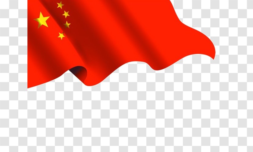 Flag Of China National Day The Republic - Sky - Five-star Red Flying Transparent PNG