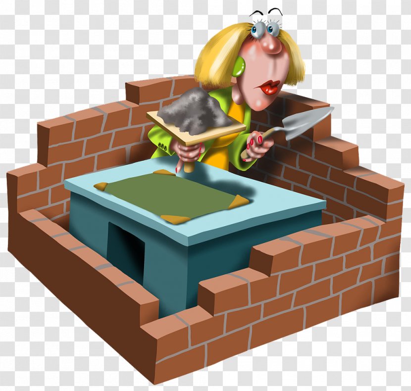 Wall Bricklayer Building Illustration - Brick Piled Cartoon Transparent PNG