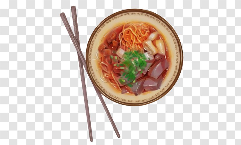 Saimin Thukpa Laksa Okinawa Soba Chinese Noodles - Food - Wang Blood Hand Painting Surface Material Picture Transparent PNG