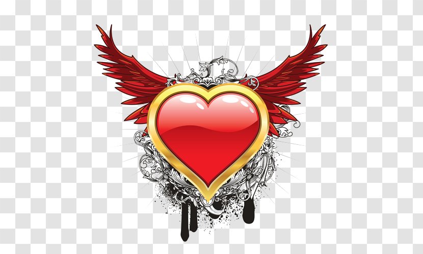 Download - Tree - Crystal Heart-shaped Wings Transparent PNG