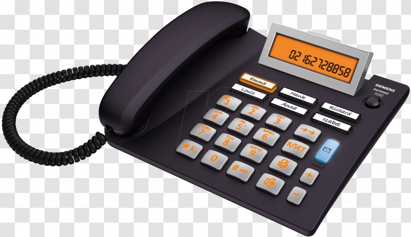 Gigaset Euroset 5040 Telephone Home & Business Phones EUROSET5040 Analog Signal - Corded Phone Transparent PNG