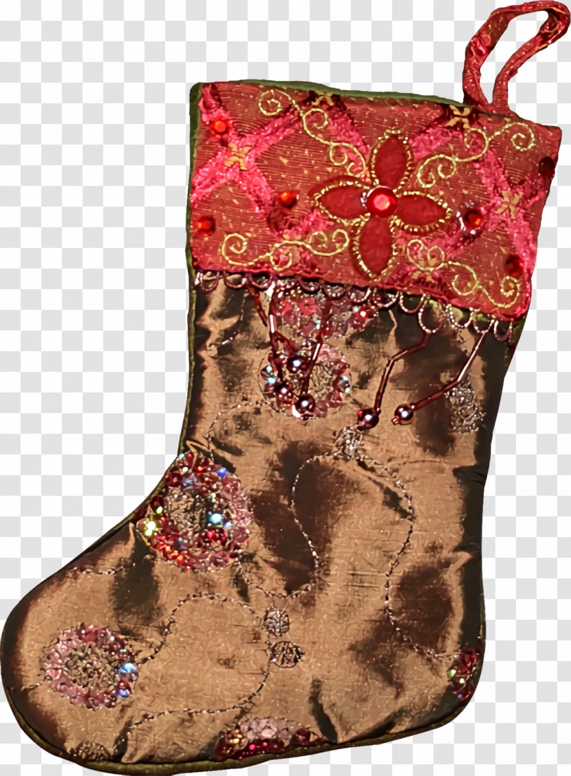 Christmas Stocking Socks - Pink - Durango Boot Beige Transparent PNG