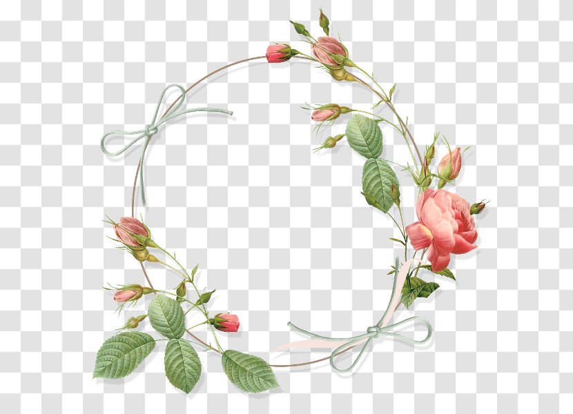 Garden Roses Flower Circle Clip Art - Floral Design - Mint Flowers Transparent PNG