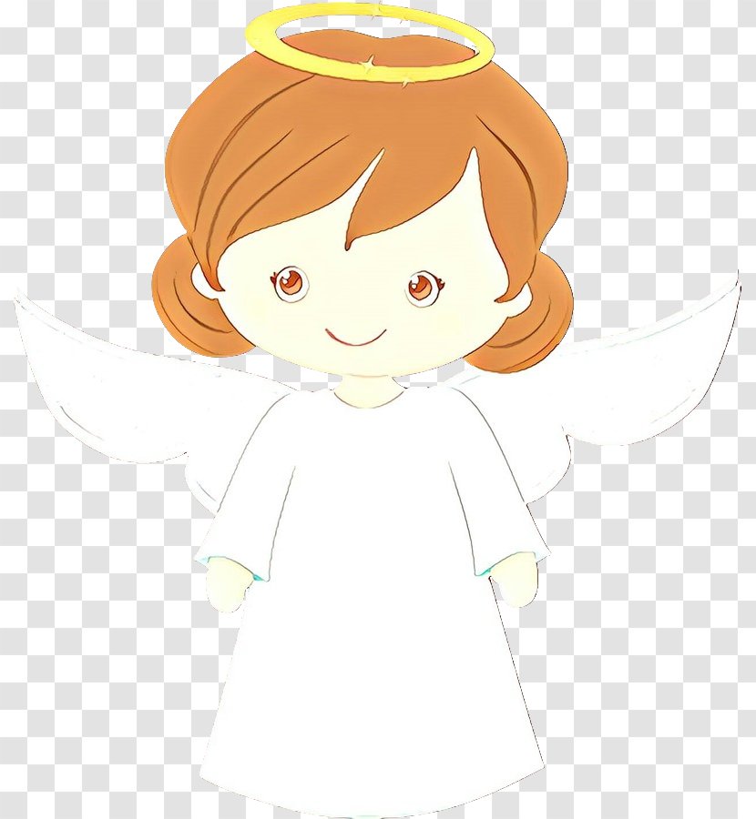White Cartoon Head Fictional Character Smile - Angel Drawing Transparent PNG