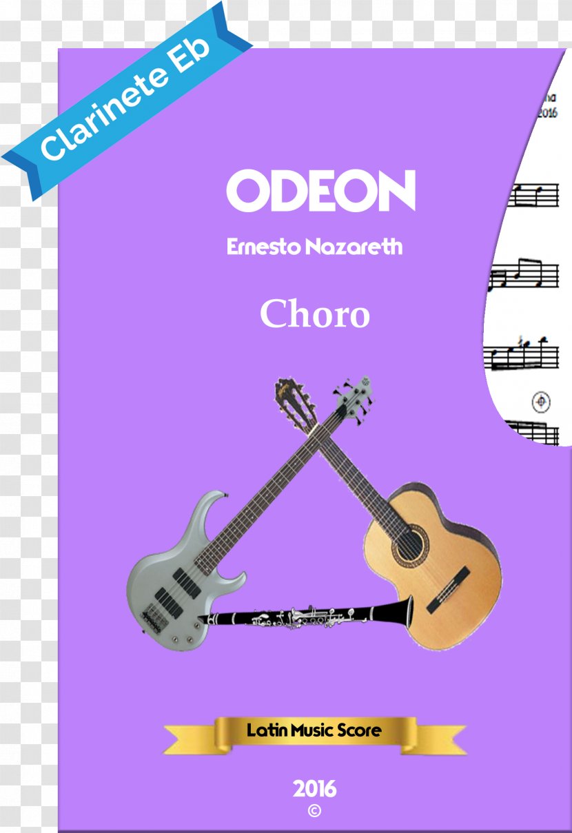 Brazilian Choro Clarinet Composer Guitar - Watercolor Transparent PNG