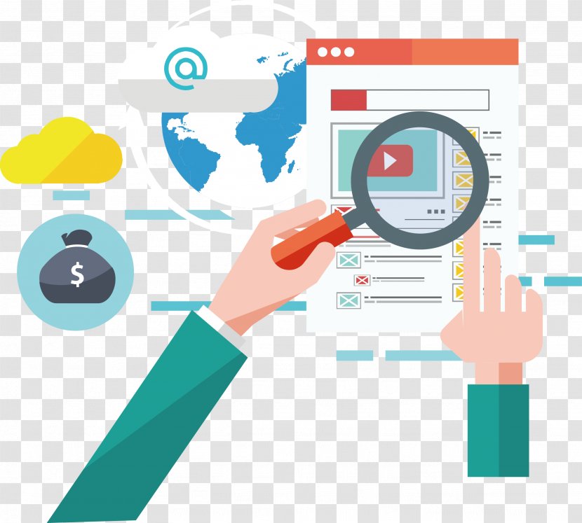 Big Data Flat Design Download Analysis - Diagram - Decorative Vector Business Transparent PNG