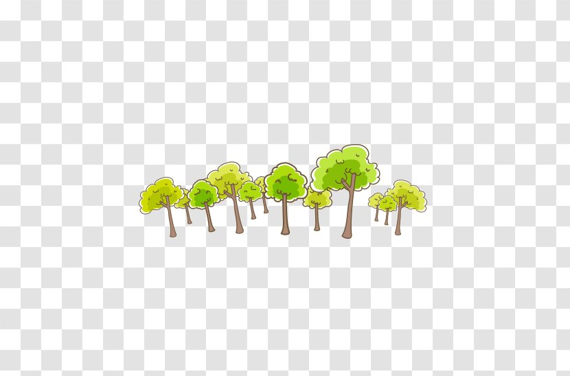 Tree Forest Chemical Element - Transparency And Translucency - Small Hand-drawn Elements Trees Transparent PNG