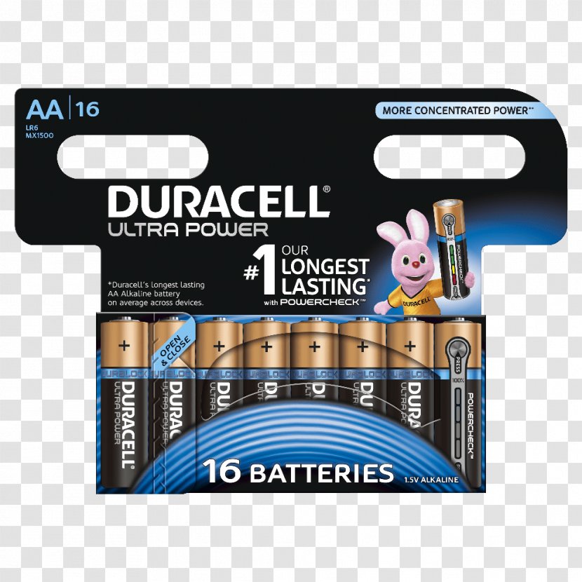 AA Battery Duracell Alkaline Electric Charger - Card Psd Transparent PNG