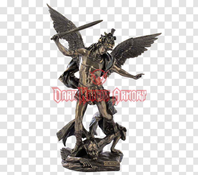 Michael Lucifer Gabriel Sculpture Statue - Devil - Demon Transparent PNG