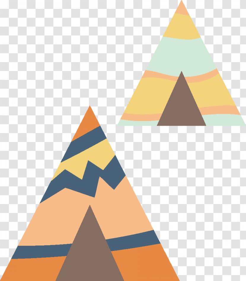 Cartoon Pattern - Animation - Features Simple Pyramid Transparent PNG