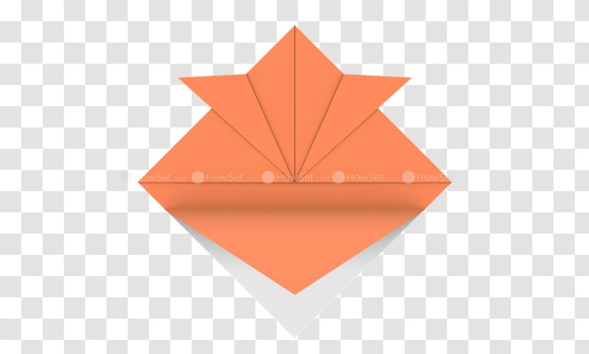 Origami Paper Line Angle - Peach - Style Border Transparent PNG