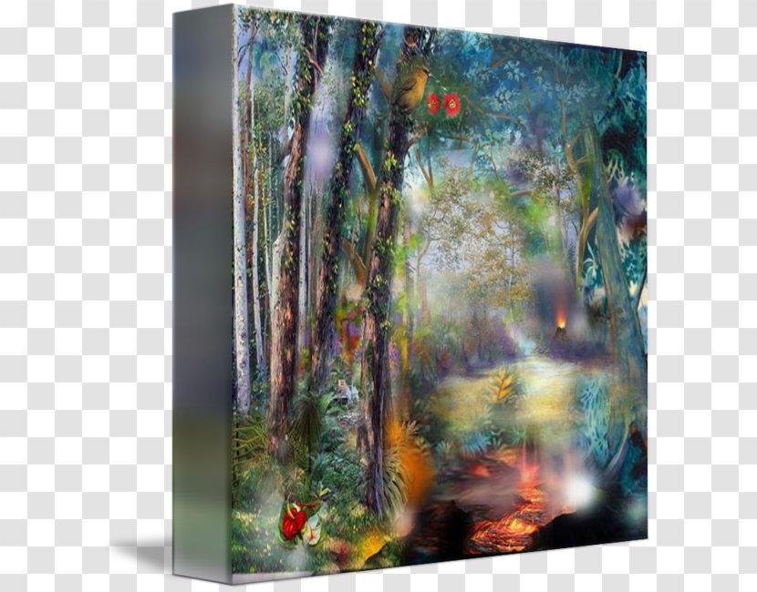Painting Forest Biome Tree Modern Art - Mystical Transparent PNG