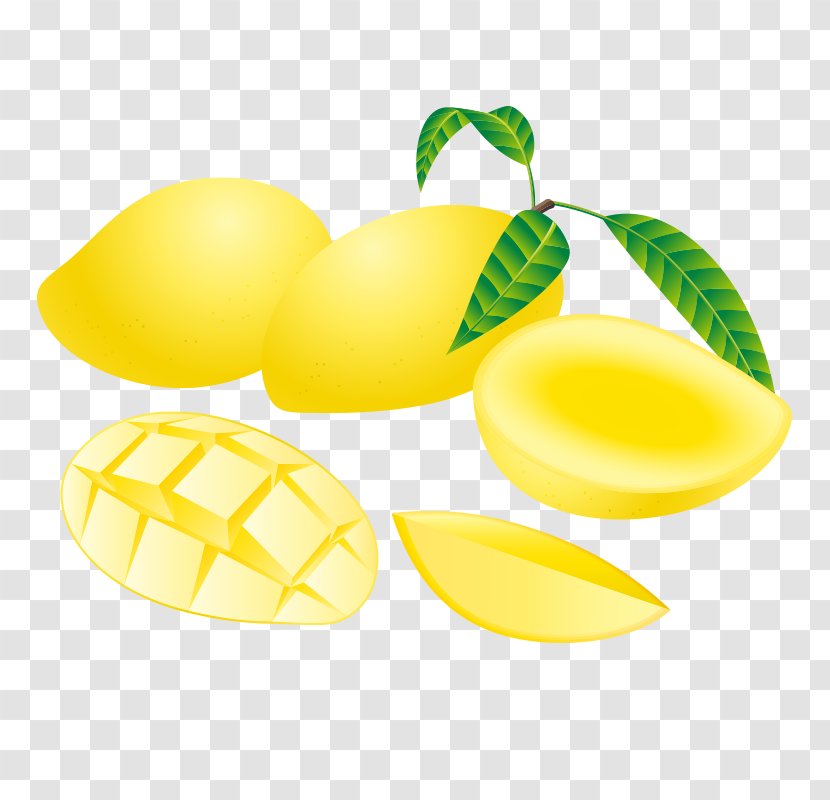 Fruit Clip Art Vector Graphics Mangifera Indica - Yellow - Cartoon Mango Transparent PNG