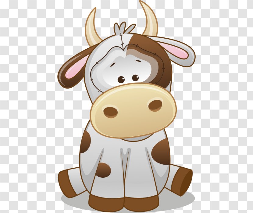 Dairy Cattle Cartoon - Brown Cow Transparent PNG