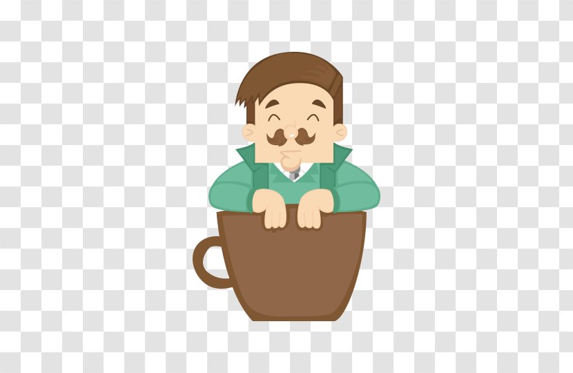 Green Illustration - Drinkware - Tooling Uncle Sitting Cup Transparent PNG