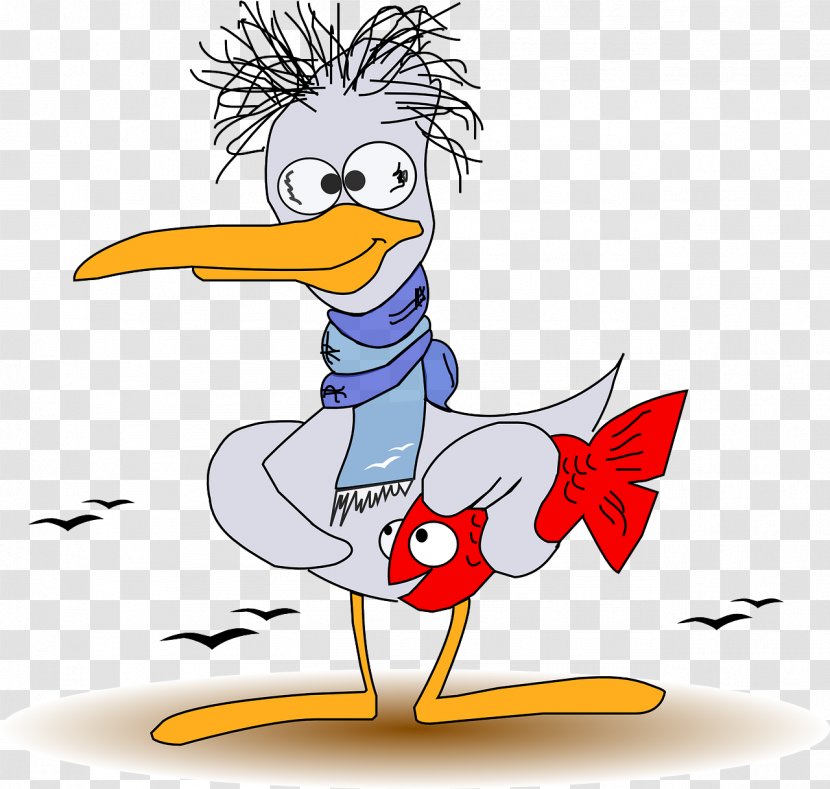 Gulls Bird Cartoon Clip Art - Ducks Geese And Swans - Prey Transparent PNG