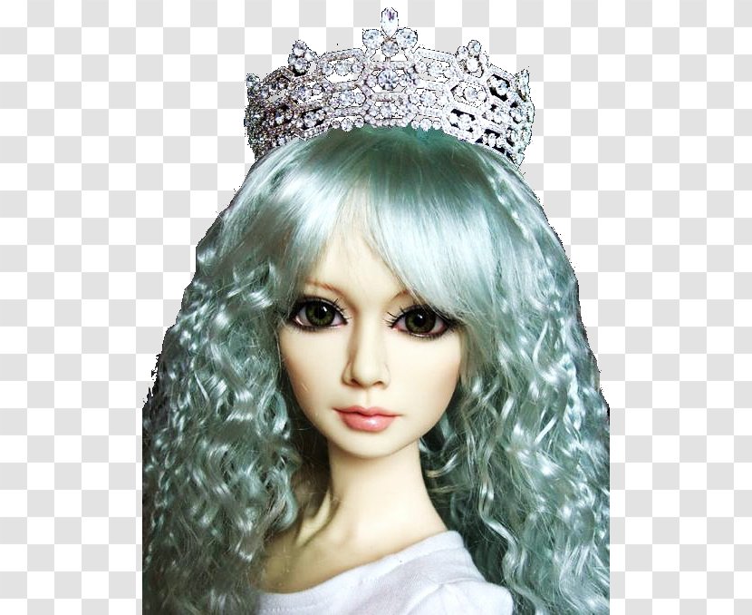 Barbie Headpiece Long Hair Tiara - Brown Transparent PNG