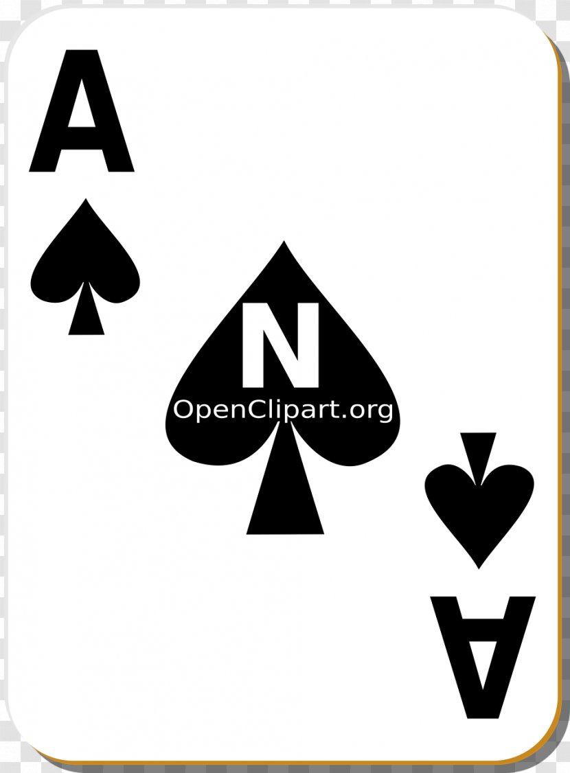 Ace Of Spades Playing Card Clip Art - Area Transparent PNG