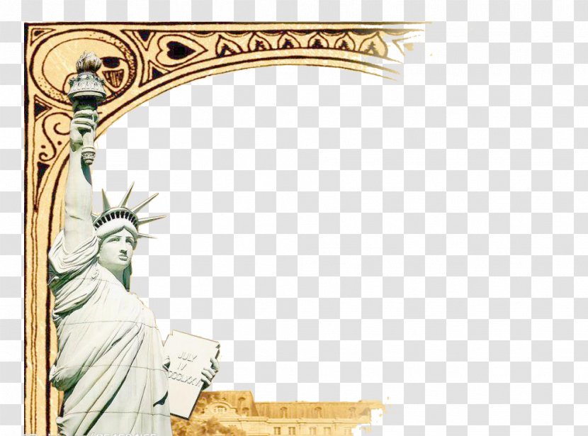Statue Of Liberty Graphic Design Illustration - Paper - American Background Material Transparent PNG