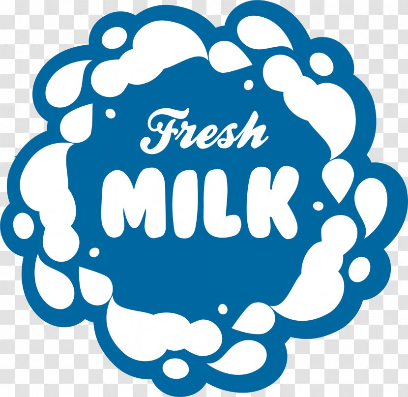 Rice Milk Cattle Cream Label - Blue Transparent PNG