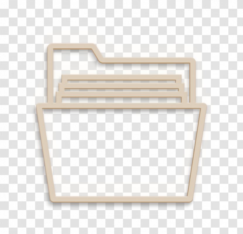 Folder Icon Essential Set - Beige - Rectangle Furniture Transparent PNG