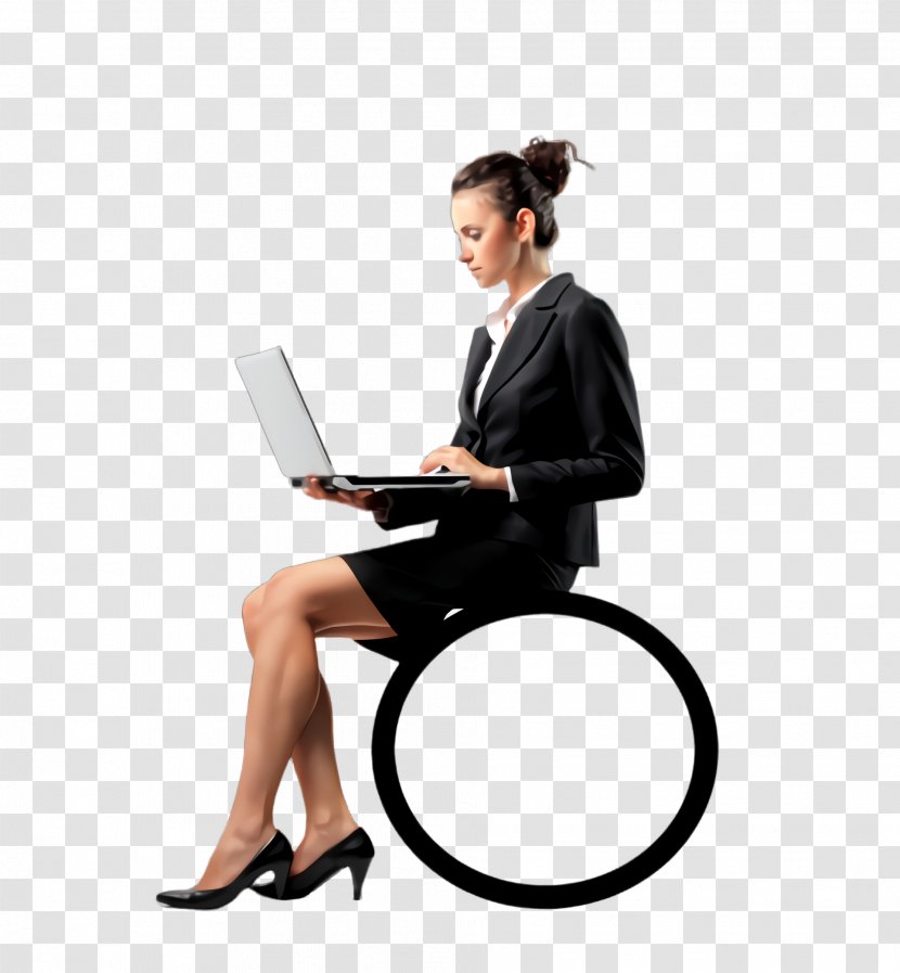 Sitting Laptop Office Chair Job Furniture - Whitecollar Worker Businessperson Transparent PNG