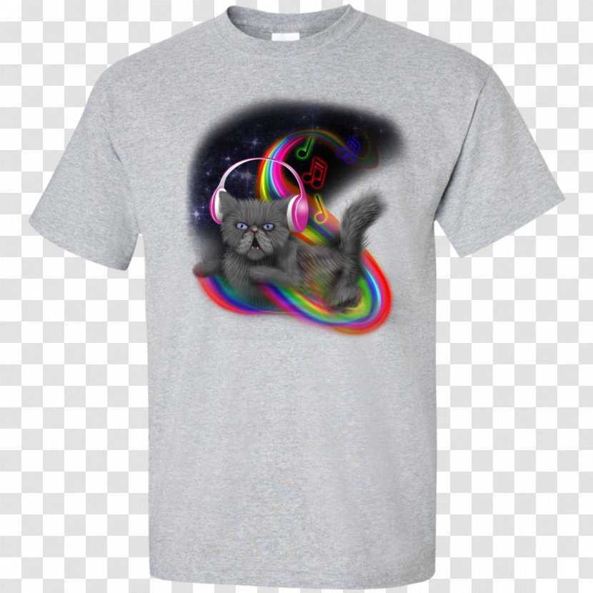 T-shirt Sleeve Gildan Activewear Sweater - Frame - Space Cat Transparent PNG