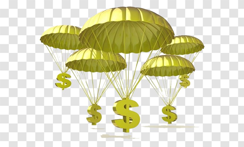 Golden Parachute Stock Photography Illustration - Parachutes Transparent PNG