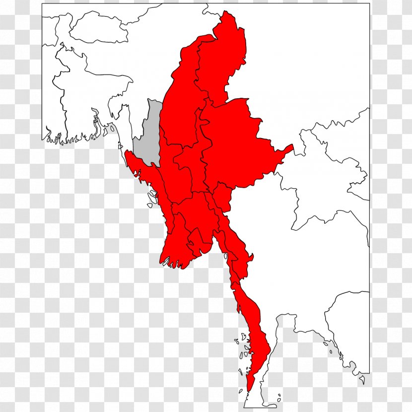 Burma Map Royalty-free - Frame Transparent PNG