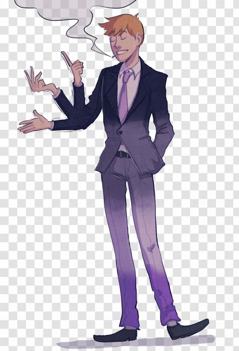 Costume Suit Violet Clothing Tuxedo - M - Ace Attorney Transparent PNG