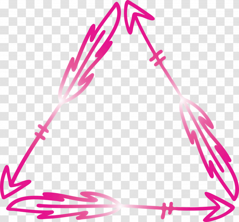 Boho Arrow Triangle Frame Transparent PNG