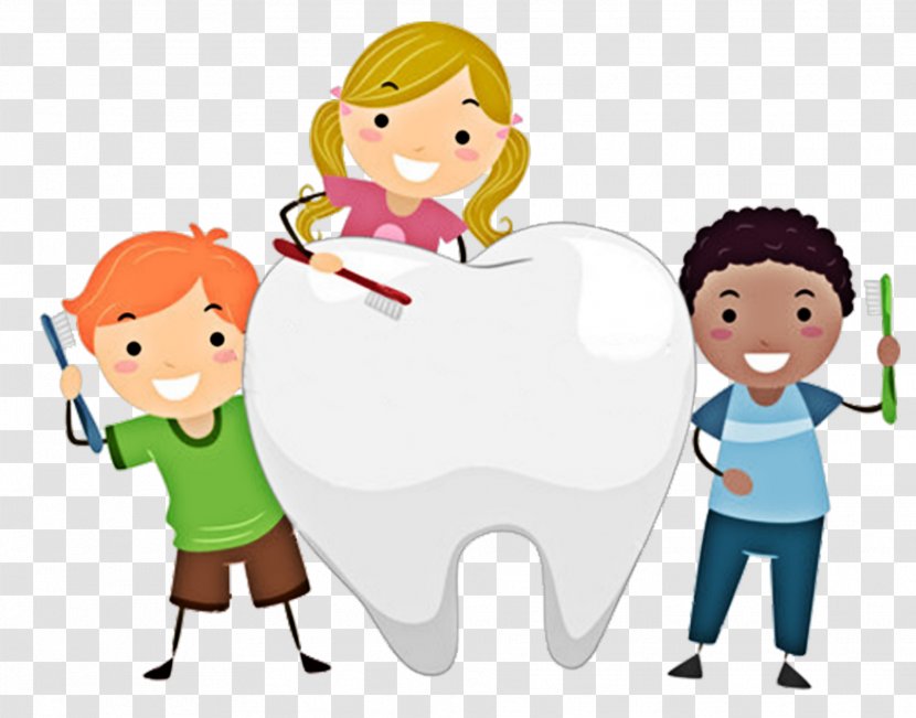 Pediatric Dentistry Dental Public Health Child - Cartoon - Three Children And Teeth Transparent PNG
